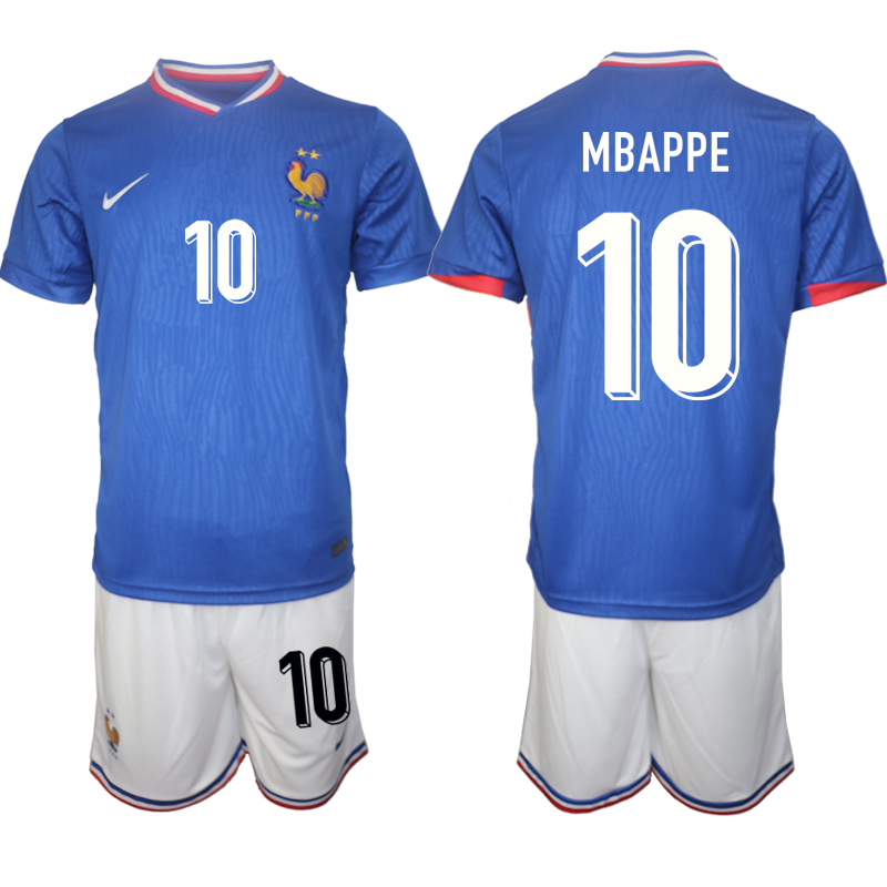 Men's France home 10# MBAPPE 2024-25 Suit Soccer Jerseys