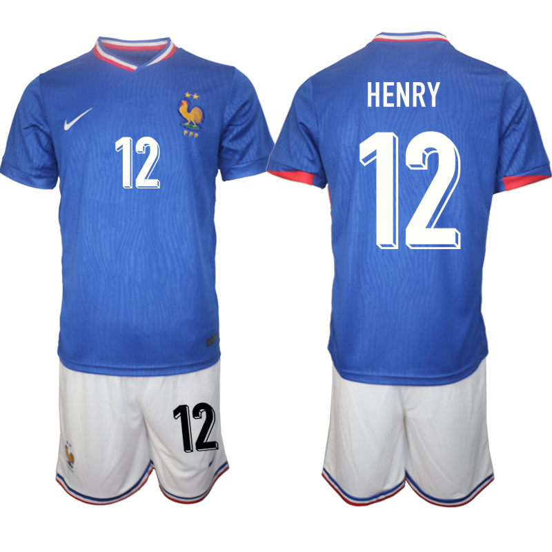 Men's France home 12# HENRY 2024-25 Suit Soccer Jerseys