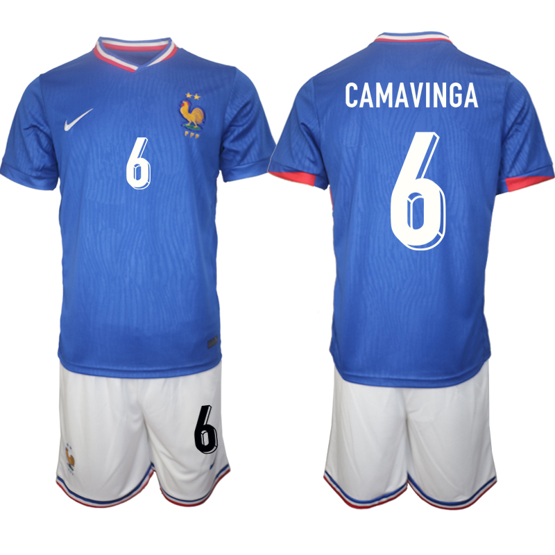 Men's France home 6# CAMAVINGA 2024-25 Suit Soccer Jerseys