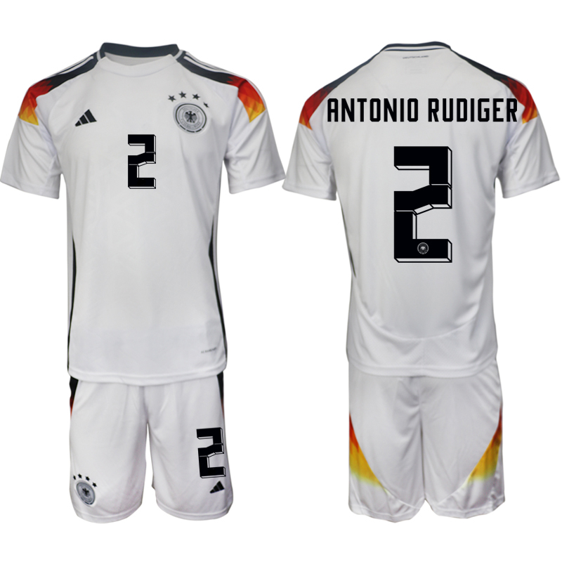 Men's Germany home 2# ANTONIO RUDIGER 2024-25 Suit Soccer Jerseys