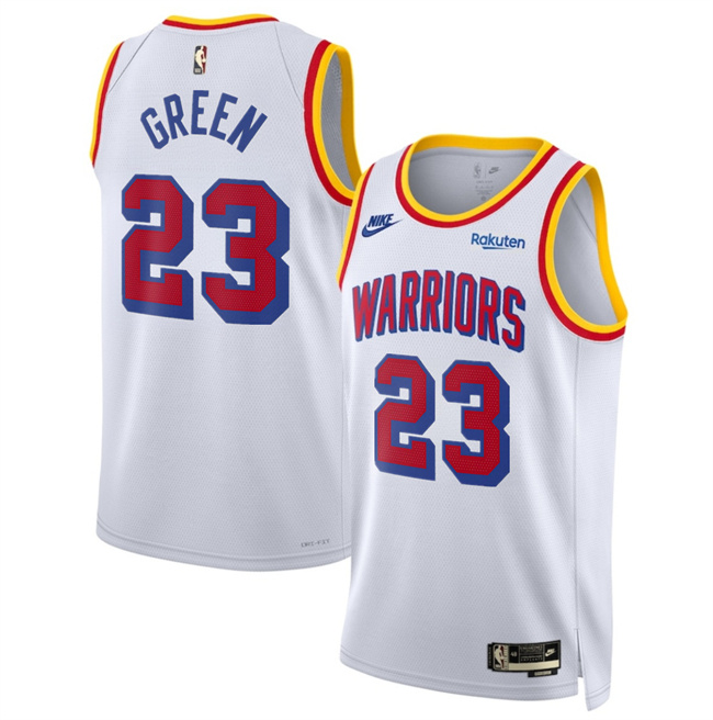 Men's Golden State Warriors #23 Draymond Green White 2024-25 Classic Edition Stitched Basketball Jersey