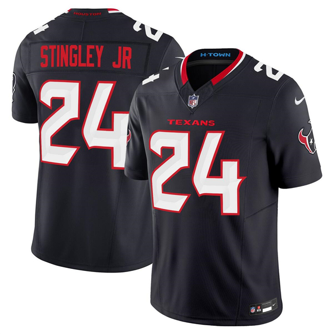 Men's Houston Texans #24 Derek Stingley Jr. Navy 2024 Vapor F.U.S.E. Limited Football Stitched Jersey