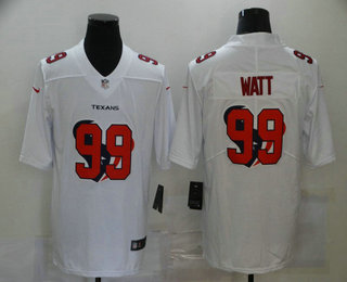 Men's Houston Texans #99 J.J. Watt White 2020 Shadow Logo Vapor Untouchable Stitched NFL Nike Limited Jersey