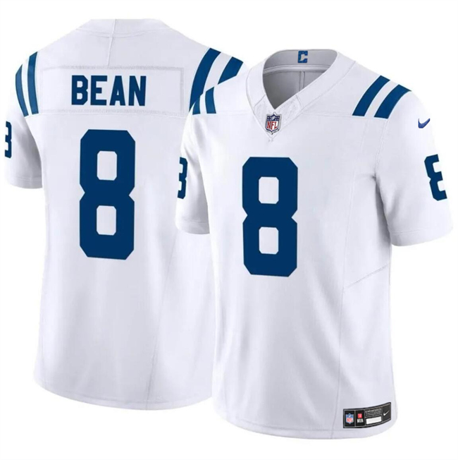 Men's Indianapolis Colts #8 Jason Bean White 2024 F.U.S.E. Vapor Limited Stitched Football Jersey