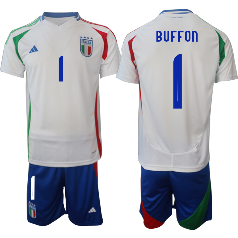 Men's Italy away 1# BUFFON 2024-25 Suit Soccer Jerseys