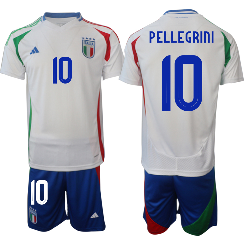 Men's Italy away 10# PELLEGRINI 2024-25 Suit Soccer Jerseys