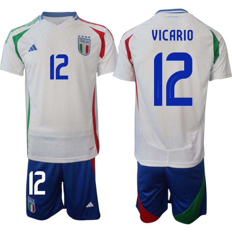 Men's Italy away 12# VICARIO 2024-25 Suit Soccer Jerseys