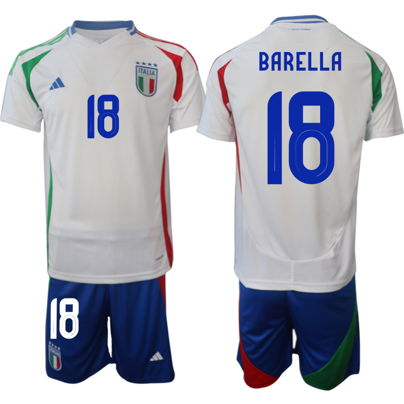 Men's Italy away 18# BARELLA 2024-25 Suit Soccer Jerseys