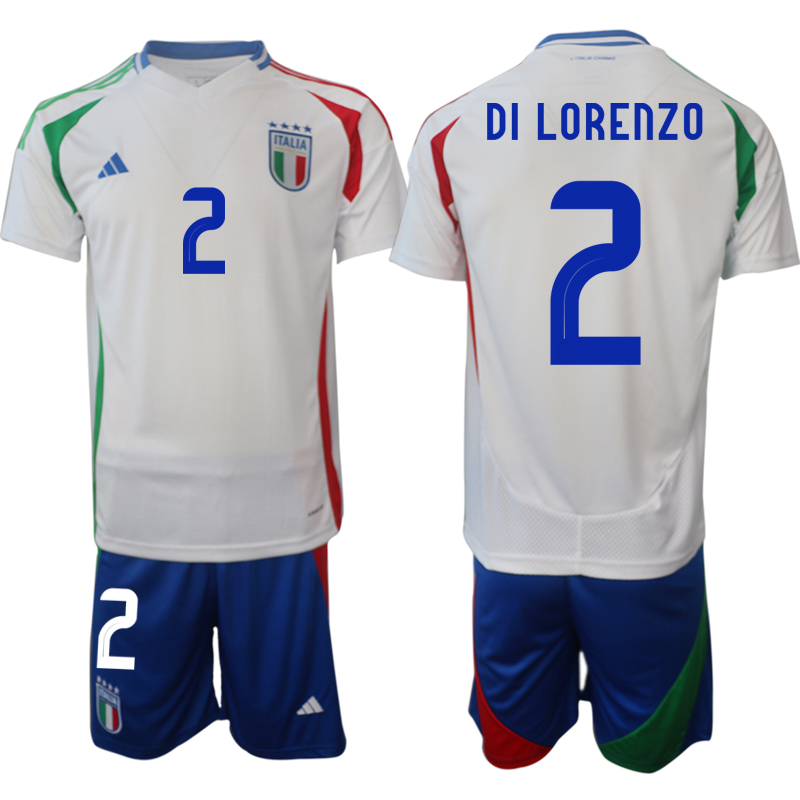 Men's Italy away 2# DI LORENZO 2024-25 Suit Soccer Jerseys