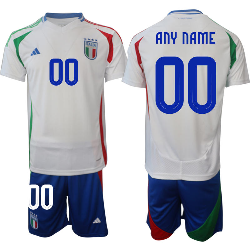 Men's Italy away any name 2024-25 Suit Soccer Jerseys