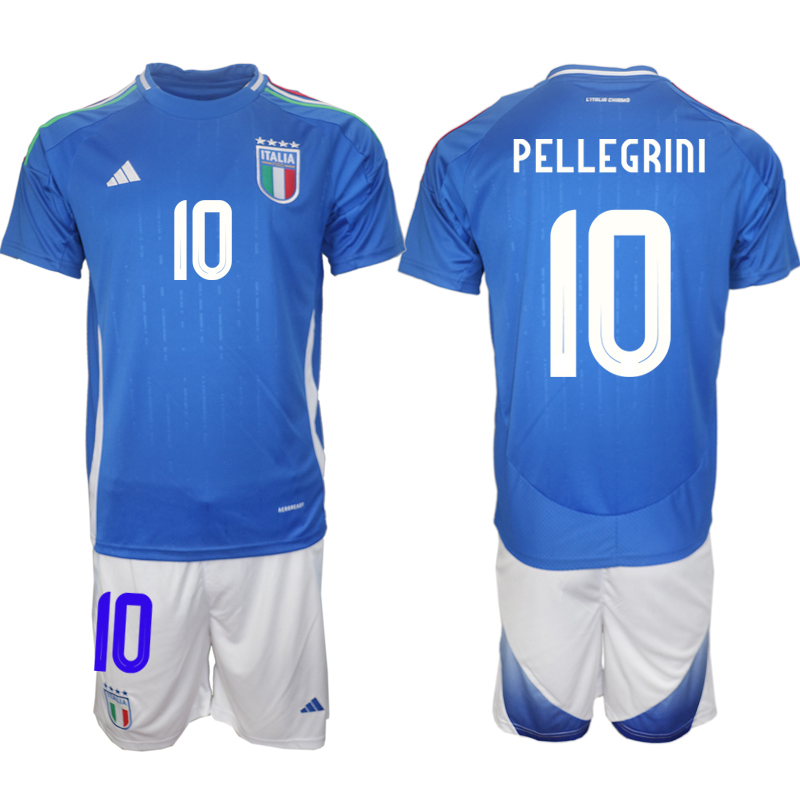 Men's Italy home 10# PELLEGRINI 2024-25 Suit Soccer Jerseys