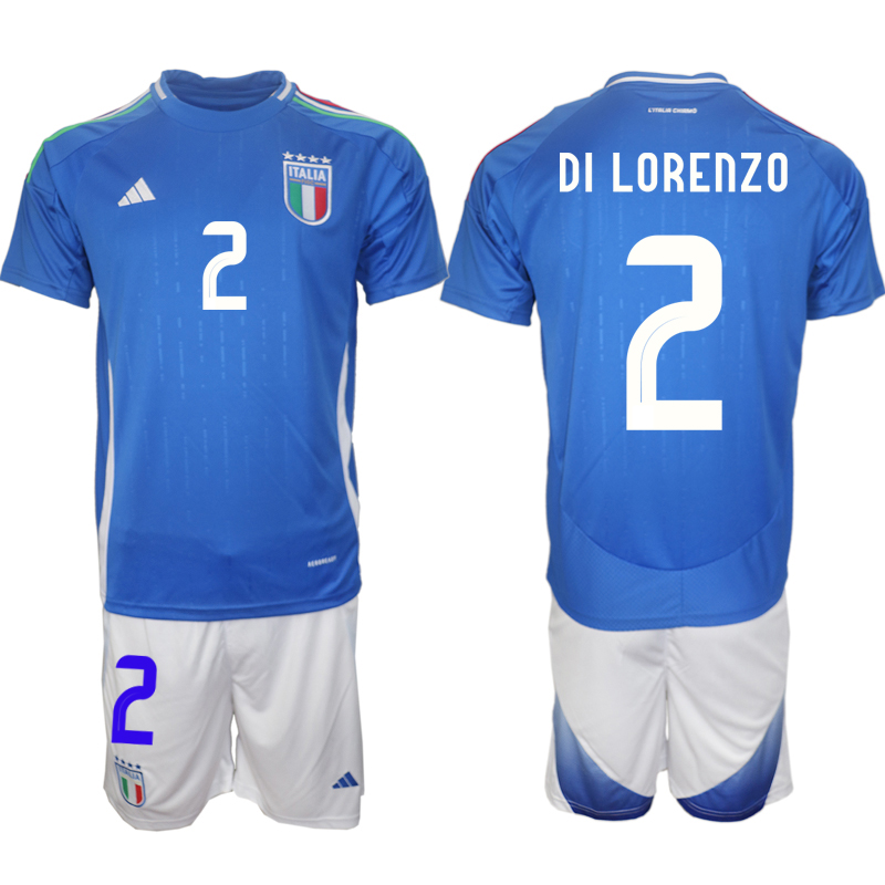 Men's Italy home 2# DI LORENZO 2024-25 Suit Soccer Jerseys