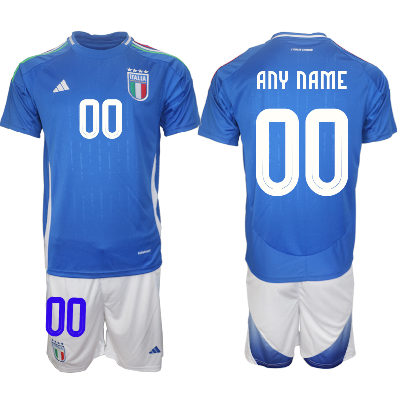 Men's Italy home any name 2024-25 Suit Soccer Jerseys