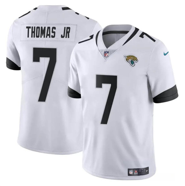 Men's Jacksonville Jaguars #7 Brian Thomas Jr White 2024 Draft Vapor Untouchable Limited Football Stitched Jersey