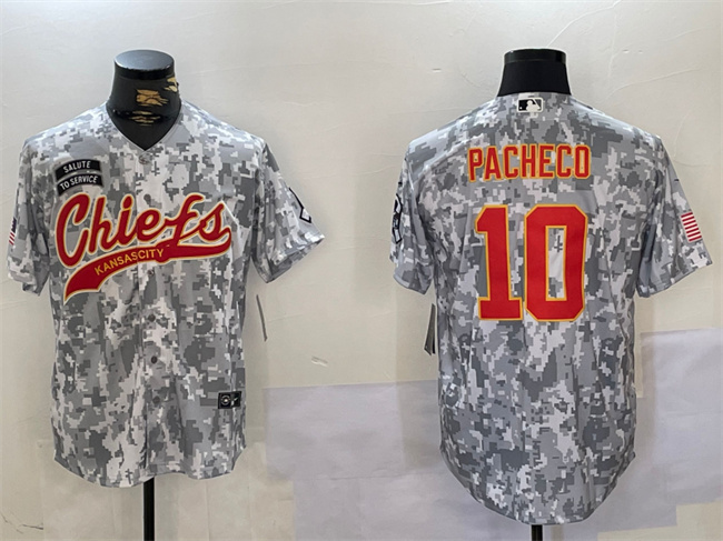 Men's Kansas City Chiefs #10 Isiah Pacheco 2024 Arctic Camo Salute To Service Stitched Baseball Jersey