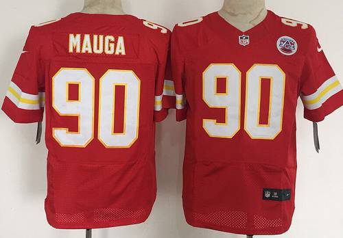 Men's Kansas City Chiefs #90 Josh Mauga Nike Red Elite Jersey