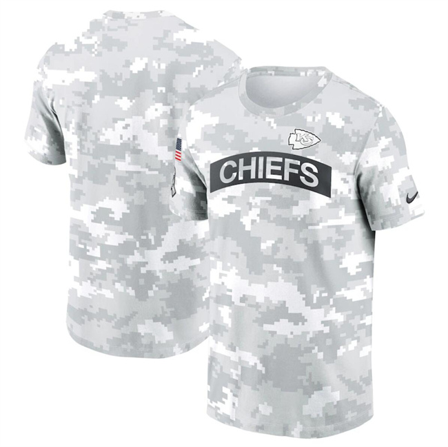 Men's Kansas City Chiefs 2024 Arctic Camo Salute To Service Performance T-Shirt