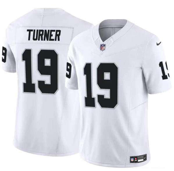 Men's Las Vegas Raiders #19 DJ Turner White F.U.S.E. Vapor Football Stitched Jersey