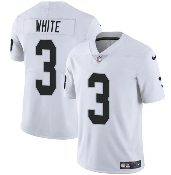 Men's Las Vegas Raiders #3 Zamir White White 2024 Vapor Football Stitched Jersey