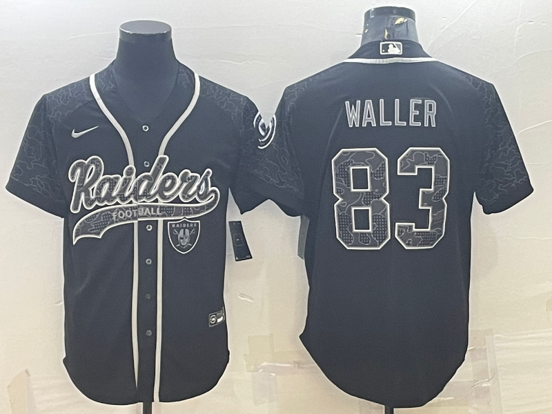 Men's Las Vegas Raiders #83 Darren Waller Black Reflective Limited Stitched Football Jersey