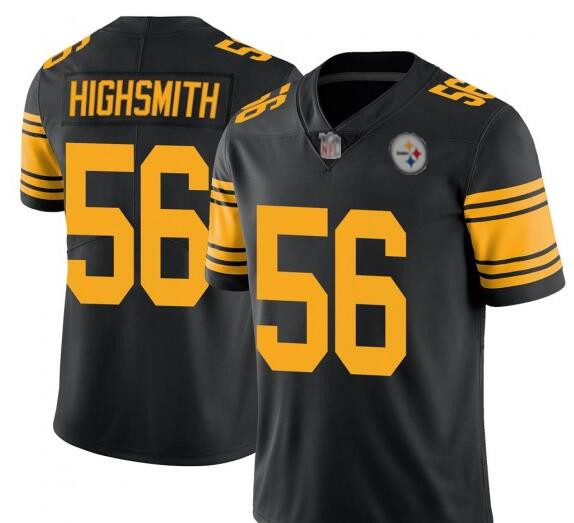 Men's Limited Pittsburgh Steelers #56 Alex Highsmith Color Rush Black Jersey