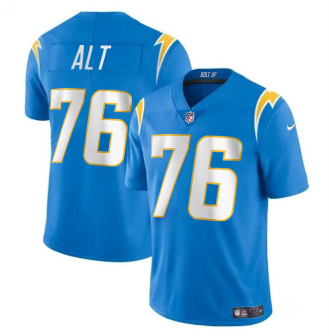 Men's Los Angeles Chargers #76 Joe Alt Light Blue Vapor Limited Football Stitched Jersey