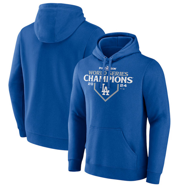 Men's Los Angeles Dodgers Royal 2024 World Series Champions Pullover Hoodie