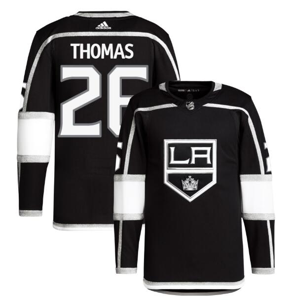 Men's Los Angeles Kings #26 Akil Thomas adidas Home Primegreen Authentic Custom Jersey - Black