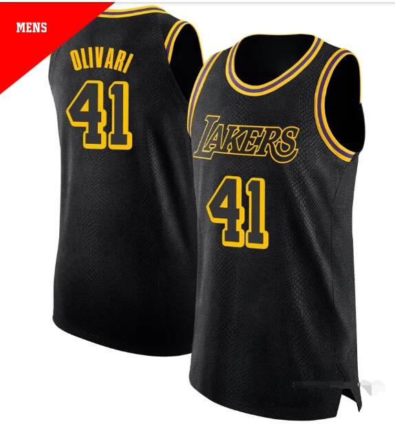 Men's Los Angeles Lakers #41 Quincy Olivari Black NBA Jersey