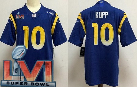 Men's Los Angeles Rams #10 Cooper Kupp Limited Royal 2022 Super Bowl LVI Bound Vapor Jersey