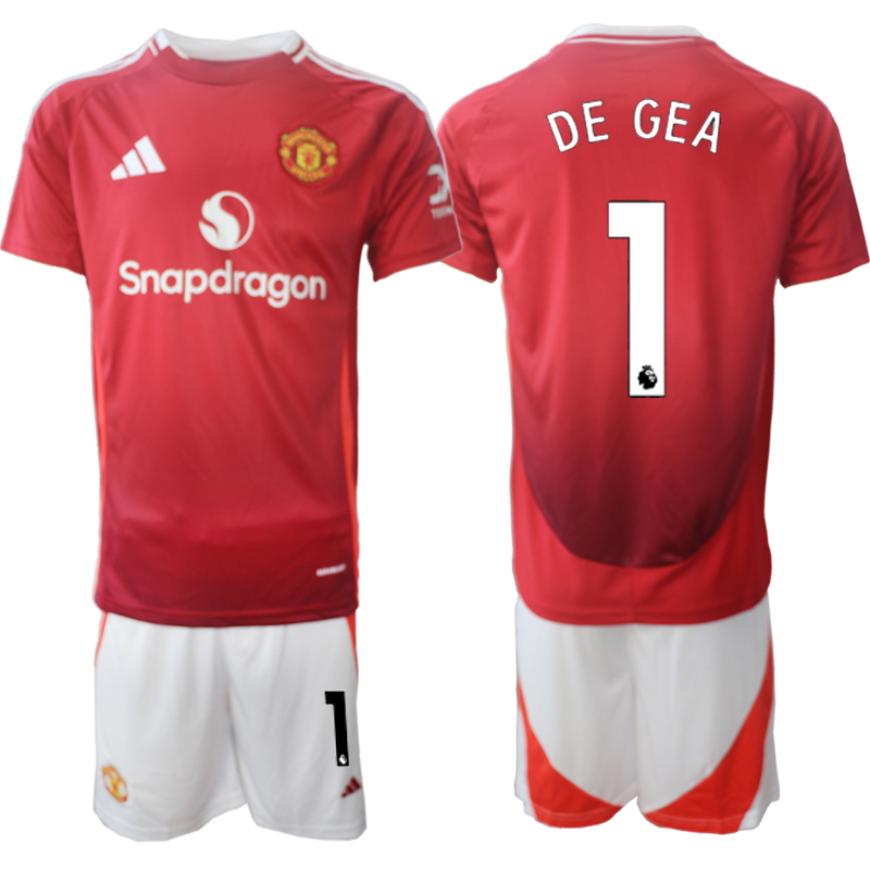 Men's Manchester United home 1# DE GEA 2024-25 Suit Soccer Jerseys