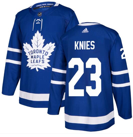 Men's Matthew Knies #23 Toronto Maple Leafs NHL Blue Stitched Jersey