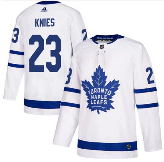 Men's Matthew Knies #23 Toronto Maple Leafs White NHL Stitched Jersey