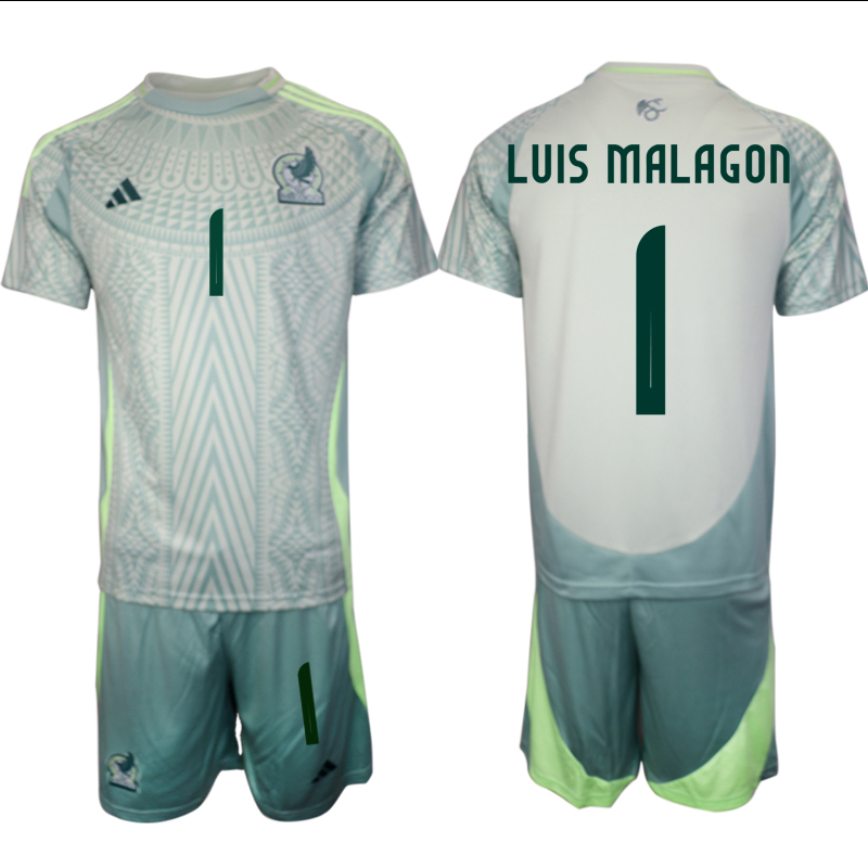 Men's Mexico away 1# LUIS MALAGON 2024-25 Suit Soccer Jerseys