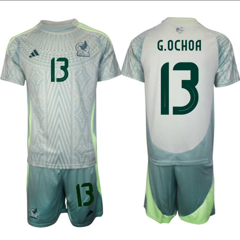 Men's Mexico away 13# G.OCHOA 2024-25 Suit Soccer Jerseys