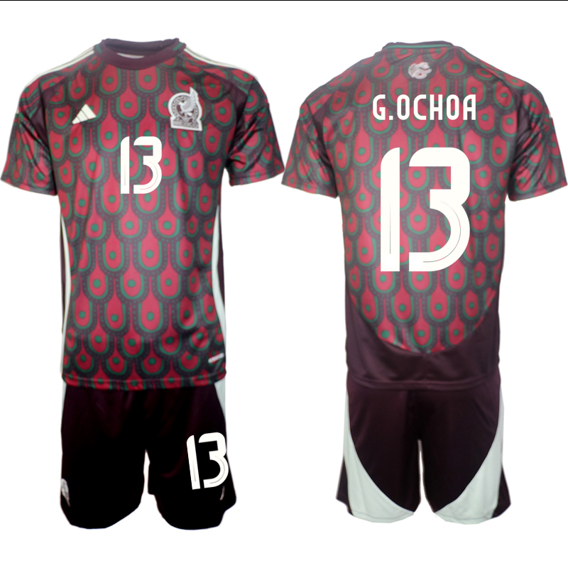 Men's Mexico home 13# G.OCHOA 2024-25 Suit Soccer Jerseys