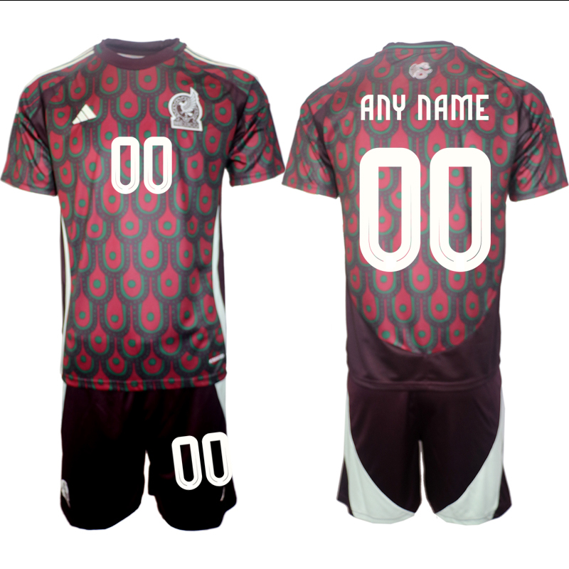 Men's Mexico home any name 2024-25 Suit Soccer Jerseys