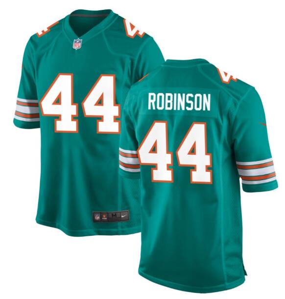 Men's Miami Dolphins #44 Chop Robinson Nike Game Aqua Green Jersey