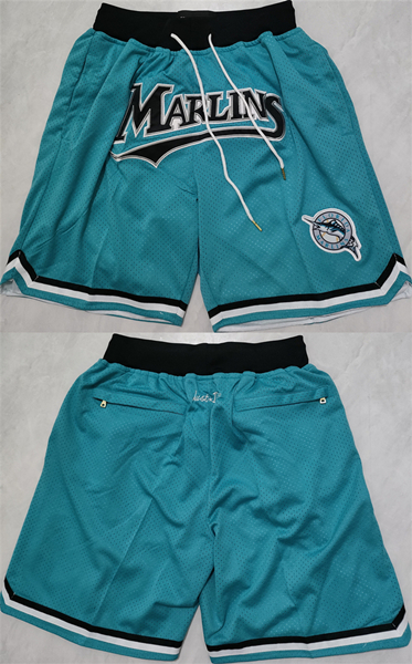 Men's Miami Marlins Blue Shorts (Run Small)