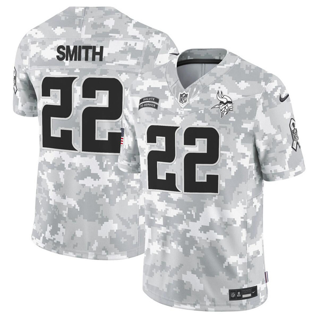 Men's Minnesota Vikings #22 Harrison Smith 2024 F.U.S.E Arctic Camo Salute To Service Limited Stitched Football Jersey