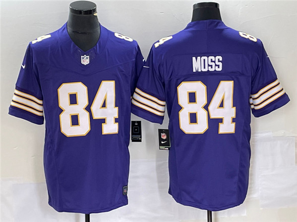 Men's Minnesota Vikings #84 Randy Moss Purple 2023 F.U.S.E. Vapor Untouchable Limited Stitched Jersey