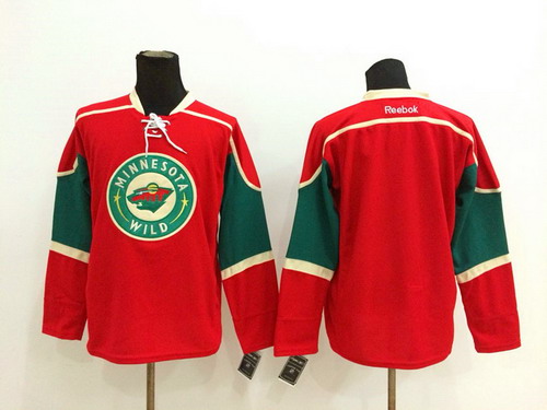 Men's Minnesota Wild Custom Red Jersey