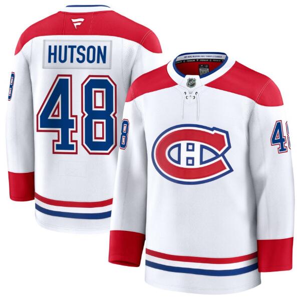 Men's Montreal Canadiens #48 Lane Hutson Fanatics 2024-25 White Away jersey