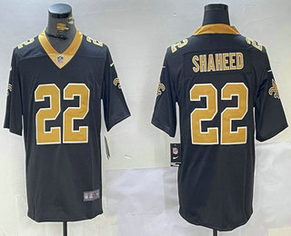 Men's New Orleans Saints #22 Rashid Shaheed Black 2023 Vapor Limited Stitched Jersey