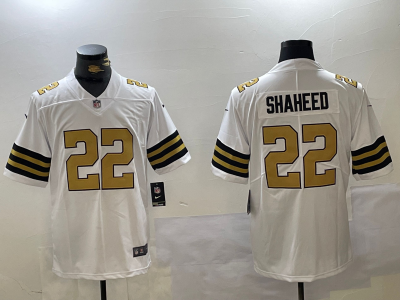 Men's New Orleans Saints #22 Rashid Shaheed Limited White Vapor Stitched Jersey