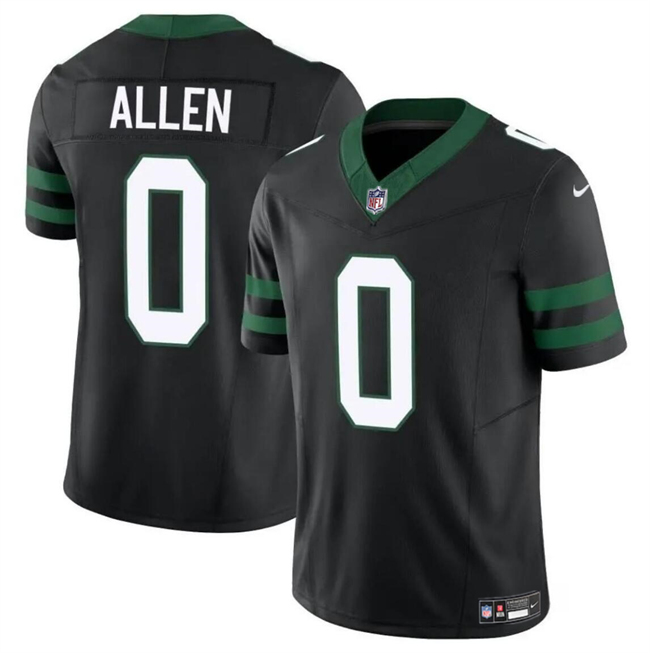 Men's New York Jets #0 Braelon Allen Black 2023 F.U.S.E Vapor Untouchable Limited Stitched Jersey