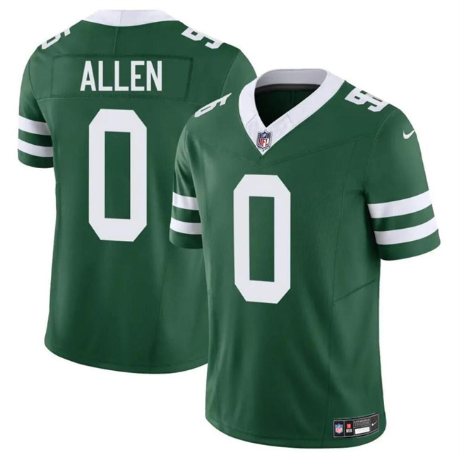 Men's New York Jets #0 Braelon Allen Green 2023 F.U.S.E Throwback Limited Stitched Jersey