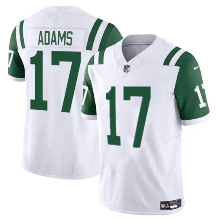 Men's New York Jets #17 Davante Adams White 2024 Classic Alternate Vapor F.U.S.E. Limited Stitched Football Jersey