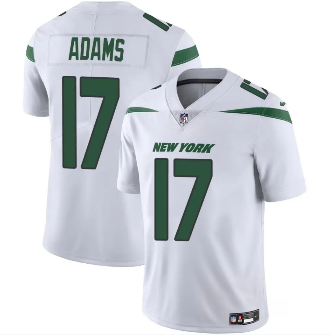 Men's New York Jets #17 Davante Adams White 2024 Vapor Untouchable Limited Football Stitched Jersey