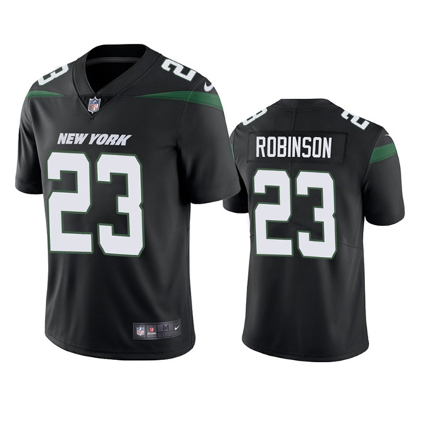 Men's New York Jets #23 James Robinson Black Vapor Untouchable Limited Stitched Jersey